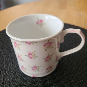 Bluebird and Willow White with Pink Floral Coffee/Tea Mug